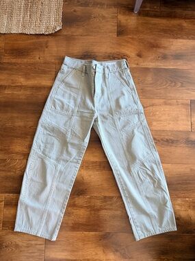 GAP Light Green Khaki Cargo Utility Barrel Pants